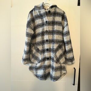 Design Lab Lord & Taylor Checkered Button-Up Coat